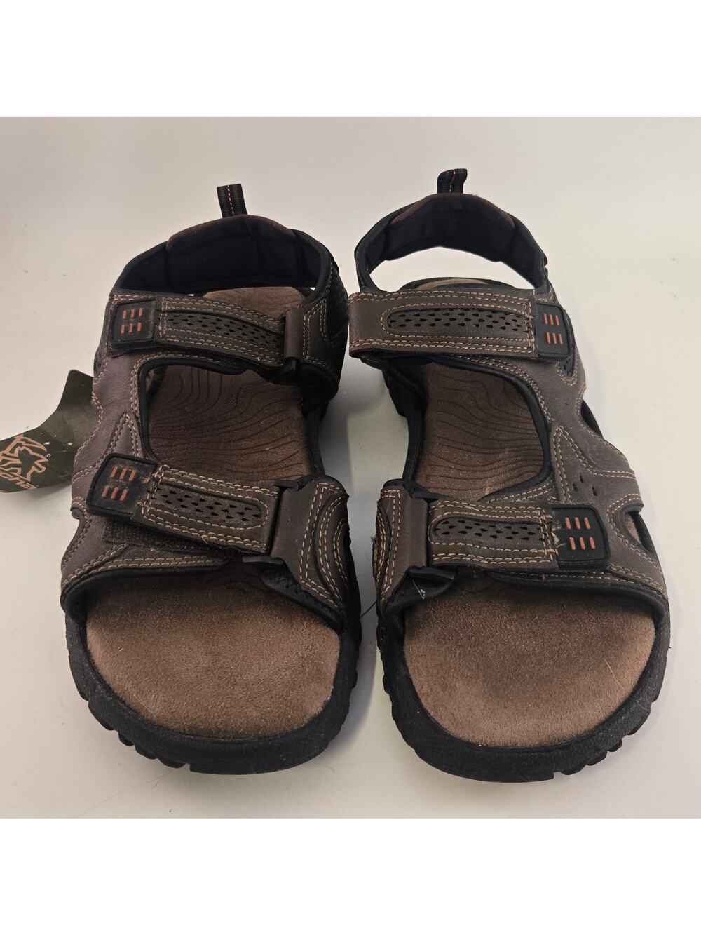 Gotcha Mens Sandals Memory Foam Brown Strappy Outdoor Wear Walking Shoes Size 8